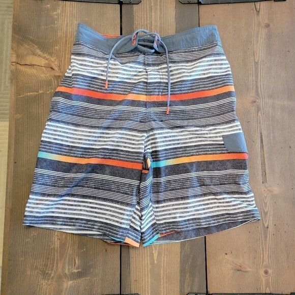 Men’s Speedo multi-color striped swim shorts board - Picture 1 of 4